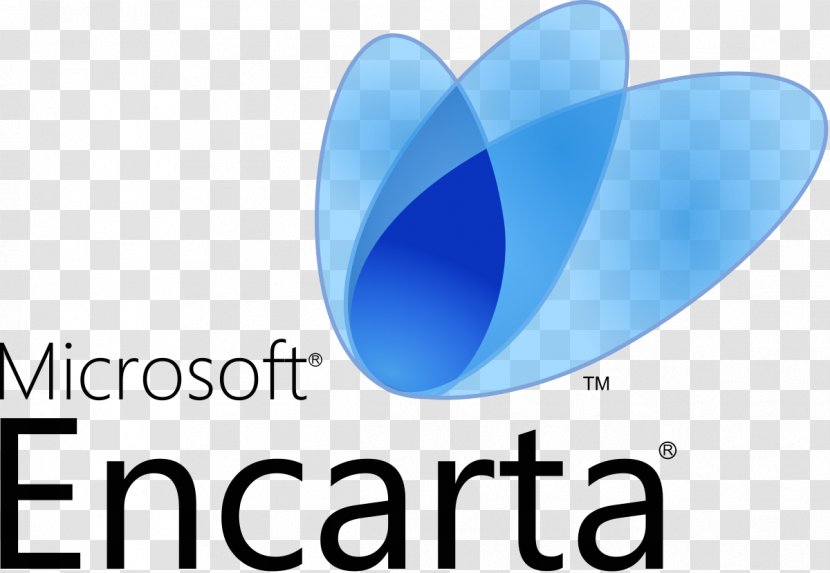 Encarta Encyclopedia Logo Microsoft Corporation - Blue Transparent PNG
