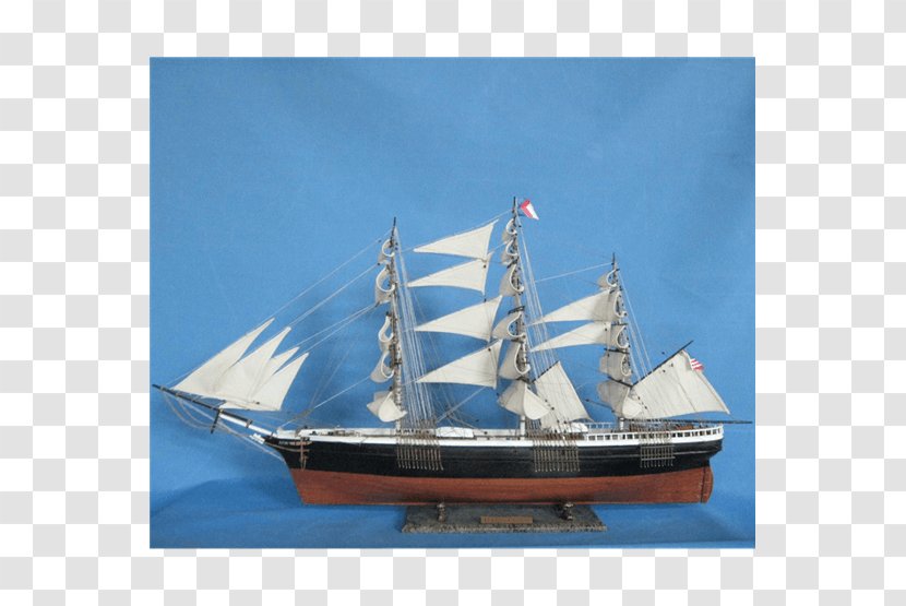 Tall Ship Clipper Boat Sailing - Brig - Flying Clouds Transparent PNG