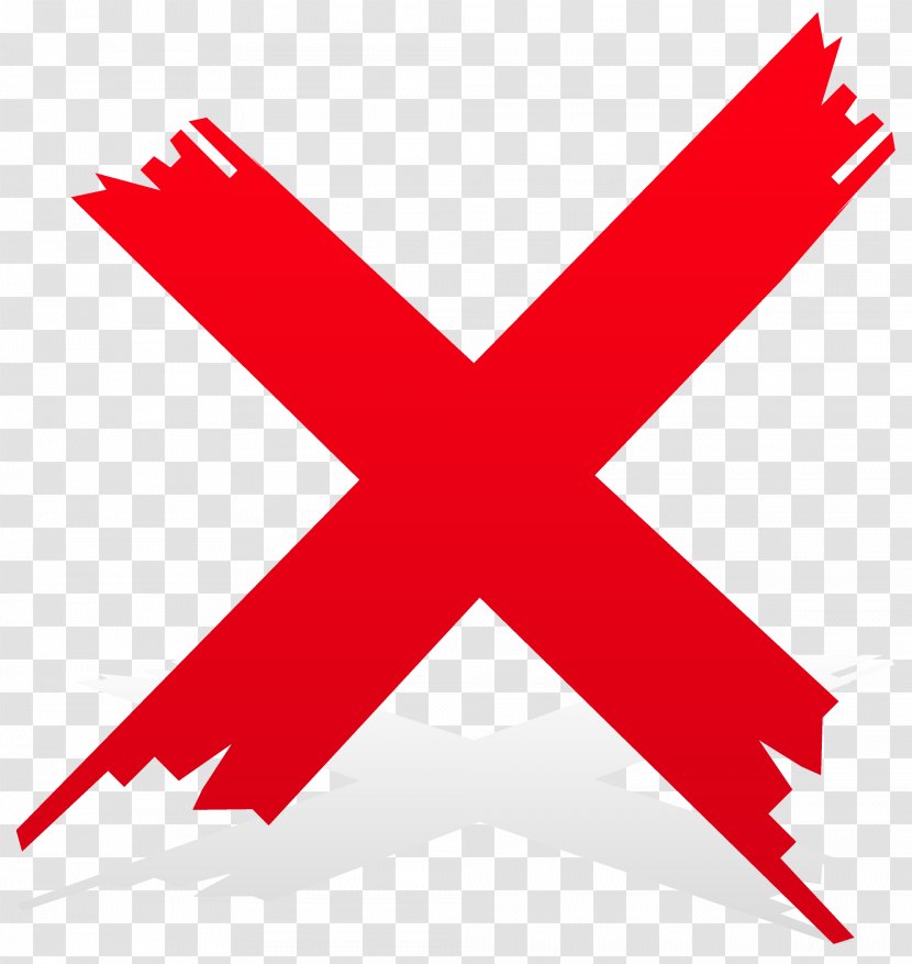 Check Mark Cross Red Tick - Wing Transparent PNG