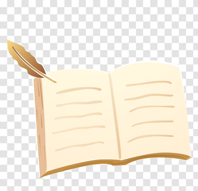 Paper Book Writing - Feather Pictures Transparent PNG