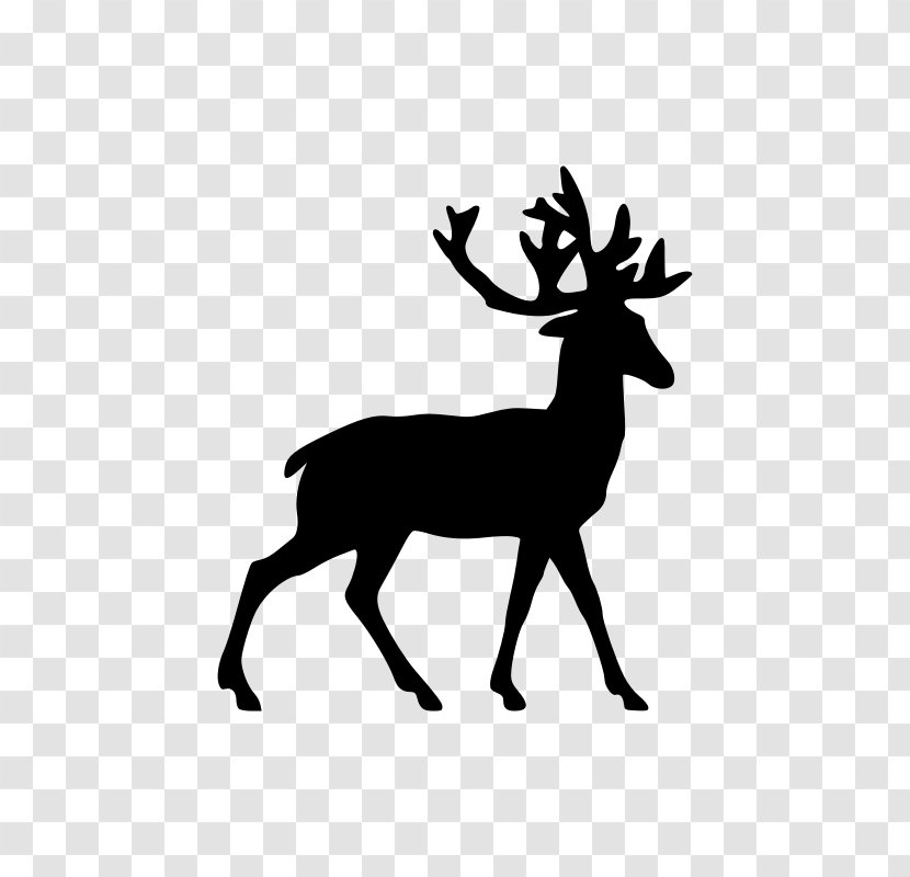 Rudolph Reindeer White-tailed Deer Santa Claus - Blacktailed - Free Silhouette Transparent PNG