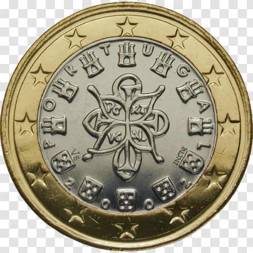 Portuguese Euro Coins Portugal 1 Coin - Brass Transparent PNG