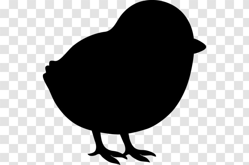 Clip Art Fauna Silhouette Beak Chicken As Food - Blackandwhite Transparent PNG