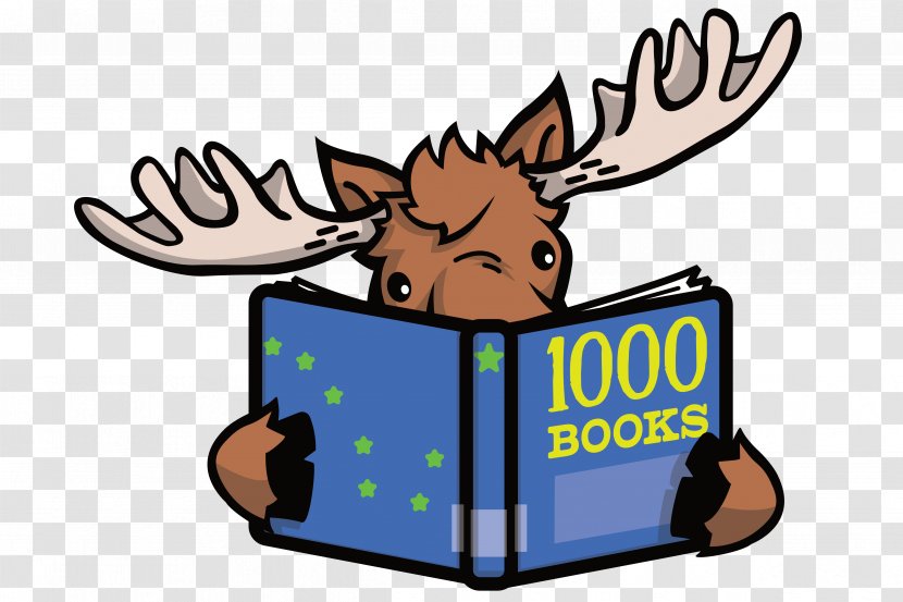 Reindeer Moose Book Reading Clip Art Transparent PNG