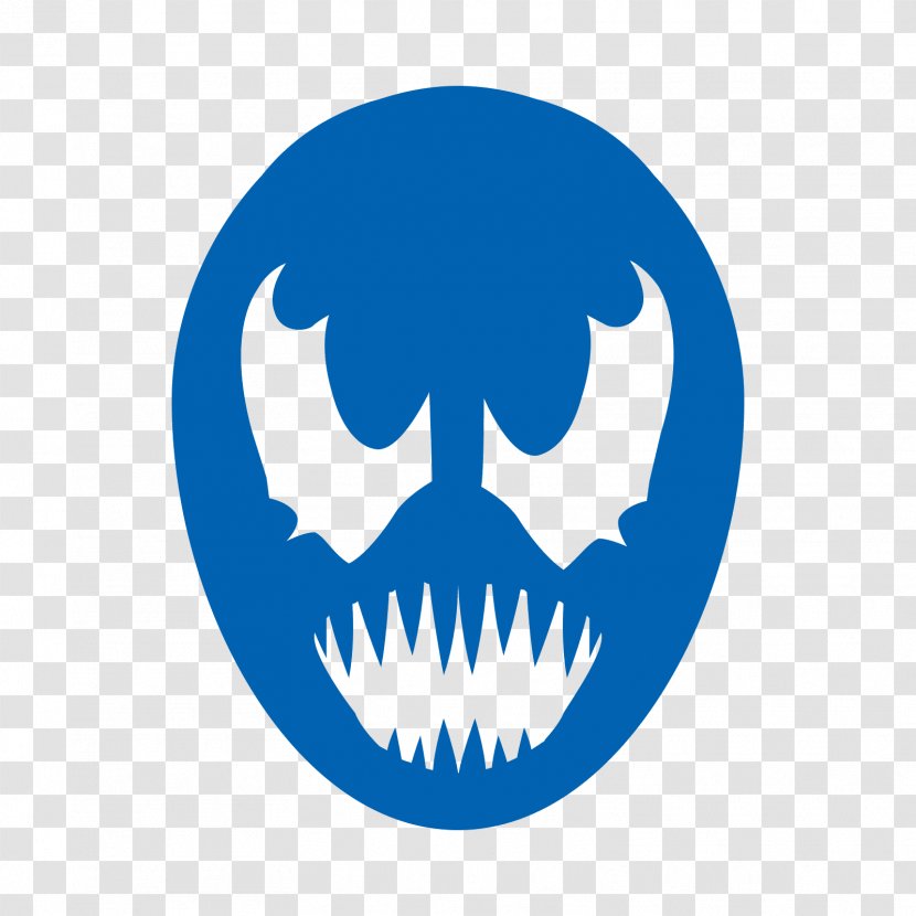 Venom Spider-Man Clip Art - Jaw - Electric Blue Transparent PNG