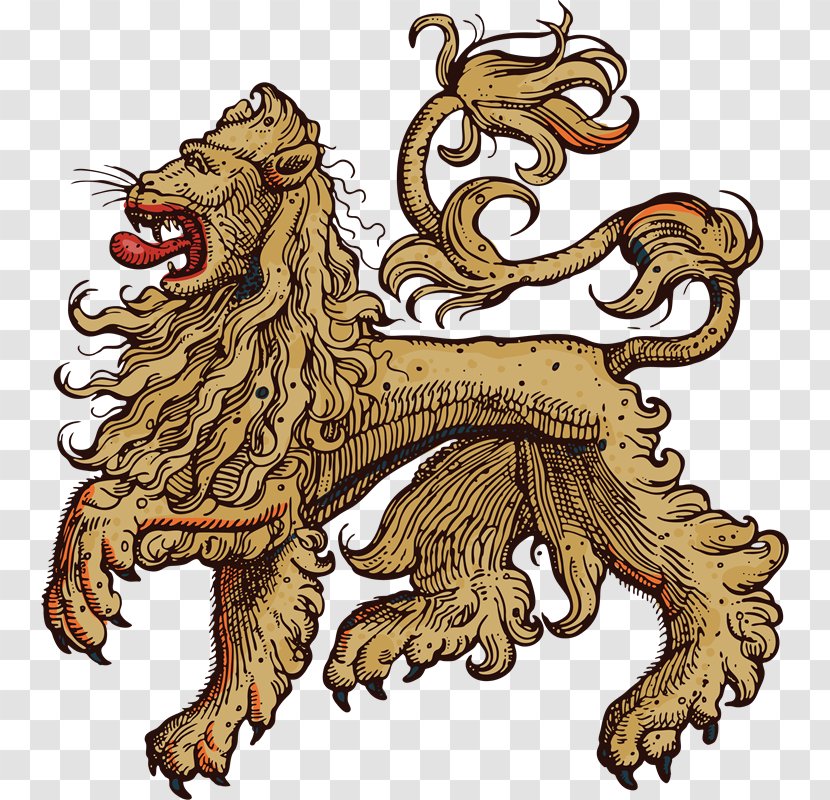 Lion Heraldry - Mythical Creature Transparent PNG
