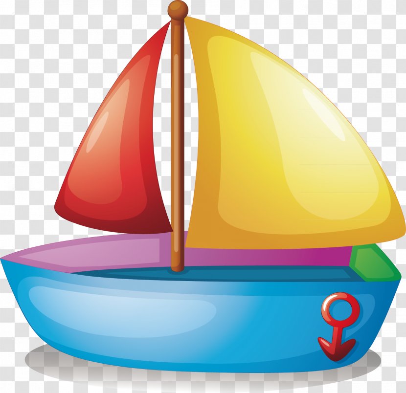 Toy Sailboat Clip Art - Watercraft - Ship Vector Transparent PNG