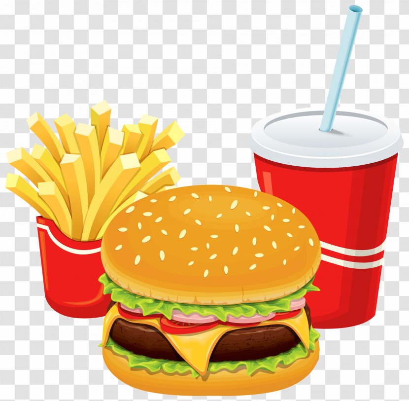 Fast Food Junk Hamburger Breakfast French Fries Transparent PNG