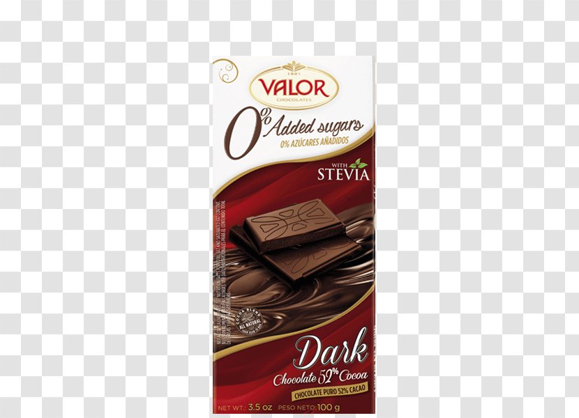 Chocolate Bar Flavor Dark Chocolates Valor, S.A. - Candy Transparent PNG