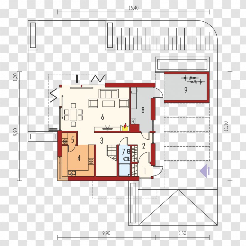 Cloakroom House Project Building Floor Plan - Home Transparent PNG