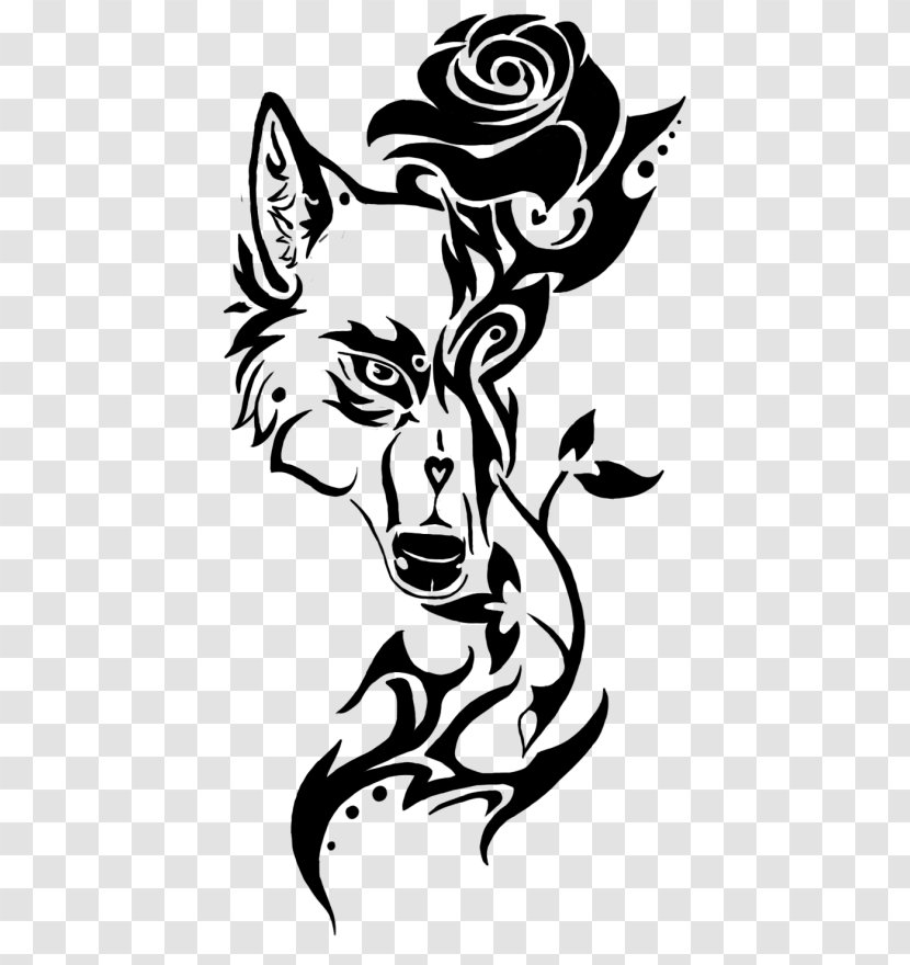 Sleeve Tattoo Drawing - Monochrome Photography - Wolf Tatto Transparent PNG