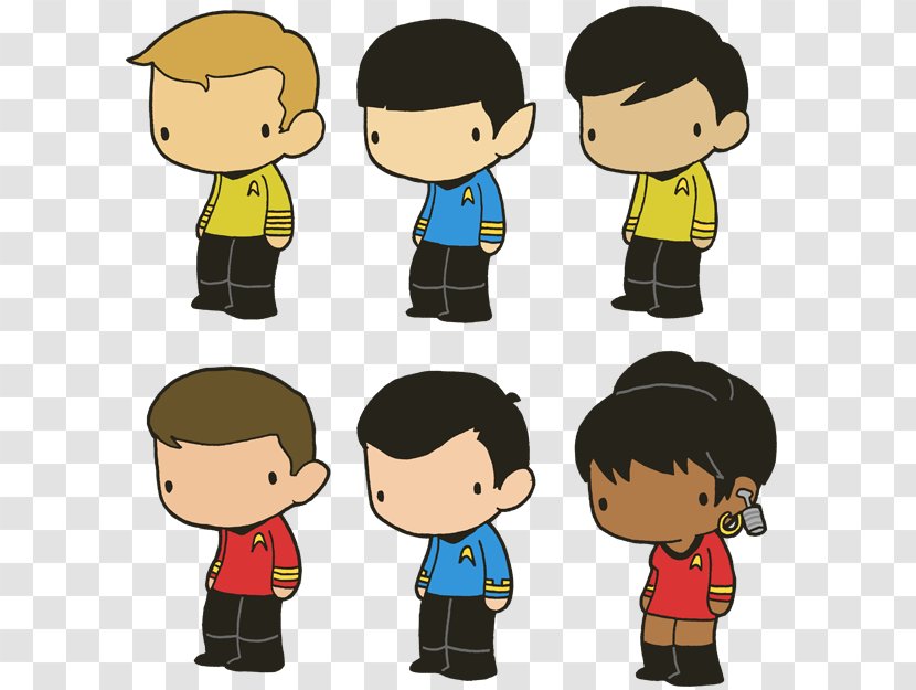 Uhura Hikaru Sulu Scotty James T. Kirk Spock - Star Trek The Original Series - Tweenies Doodles' Bones Transparent PNG