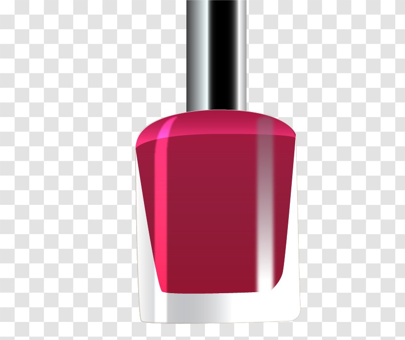 Nail Polish Red - Art - Vector Transparent PNG