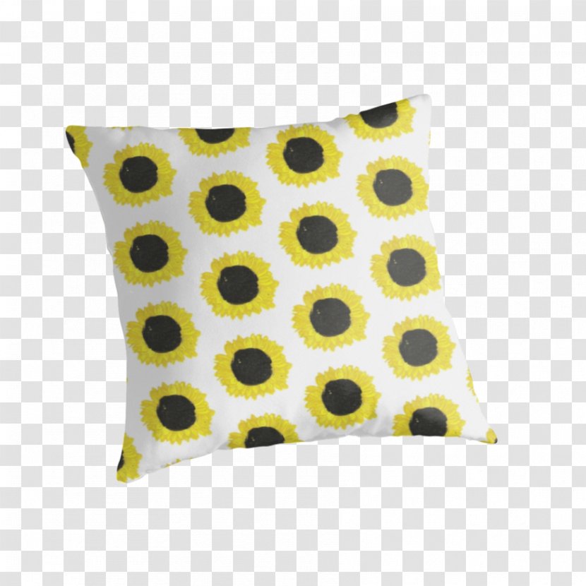 Polka Dot Throw Pillows Cushion - Sunflower Decorative Material Transparent PNG