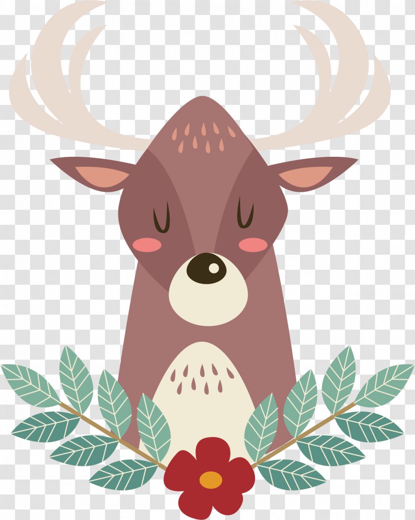 Deer Drawing Euclidean Vector - Diagram - Hand-painted Transparent PNG