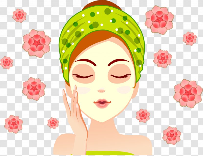 Mask Facial Skin Care - Frame - Apply Beauty Rose Transparent PNG