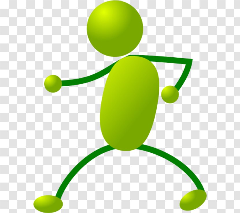 Stick Figure Royalty-free Clip Art - Green - Dancing Transparent PNG