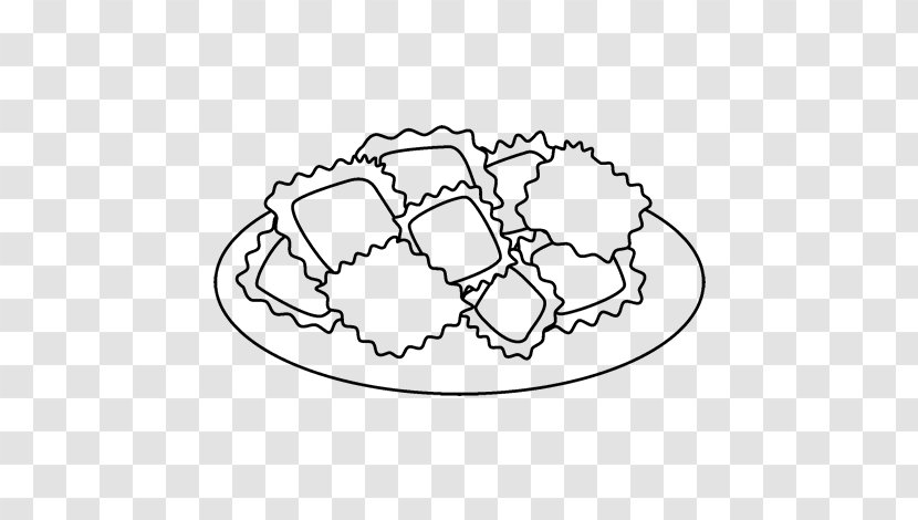 Ravioli Pasta Drawing Food Coloring Book - Line Art - Biscuit Transparent PNG