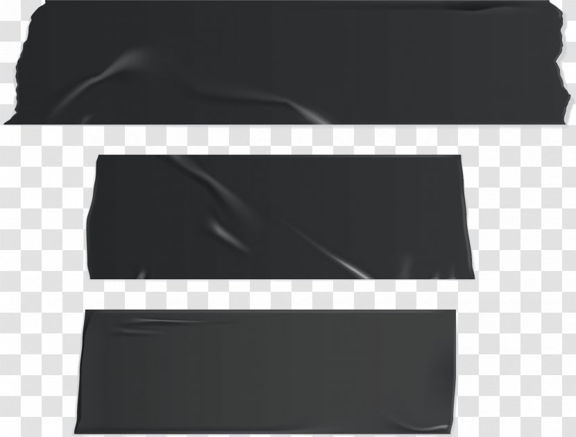 Adhesive Tape - Black - Vector Hand-painted Transparent PNG