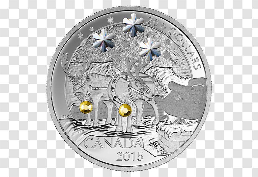 Silver Coin Reindeer Canada Transparent PNG