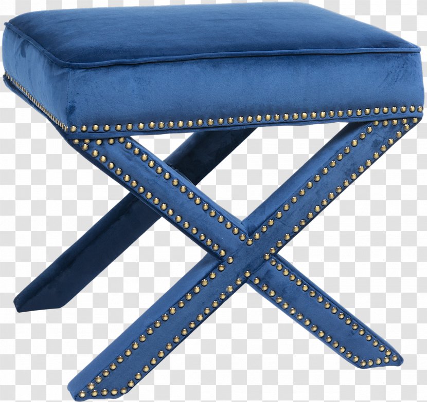 Foot Rests Velvet Mis En Demeure Banquette Furniture - Cobalt Blue Transparent PNG