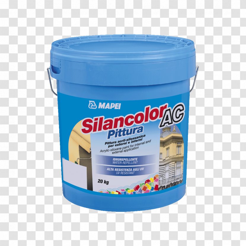 Paint Pittura Silossanica Igienizzante 20 Kg Silancolor Plus Mapei Coating Plaster - Resin - Fiber Reinforced Concrete Facade Transparent PNG