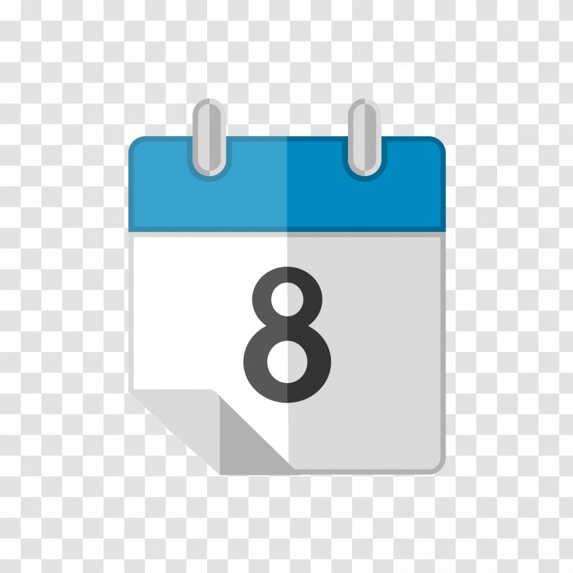 Blue Calendar - Rectangle - Button Transparent PNG