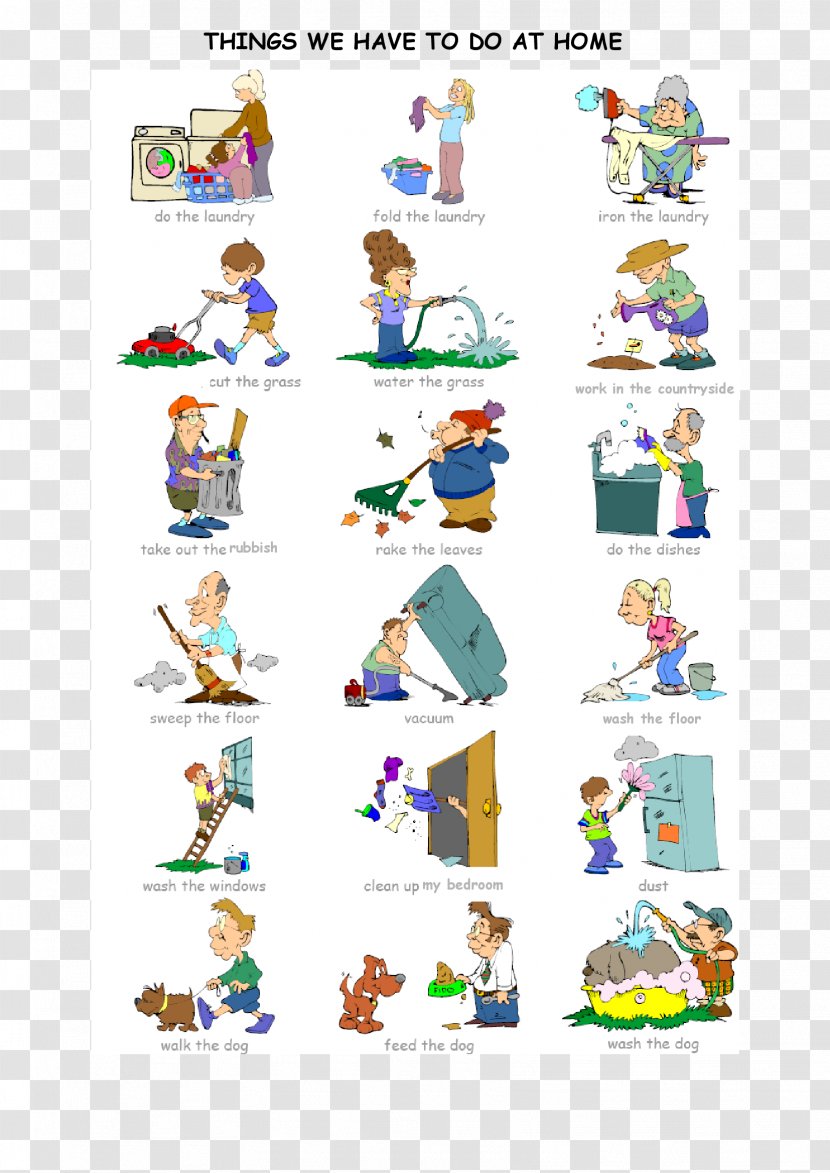Housekeeping English Grammar Vocabulary Cleaning - Area Transparent PNG