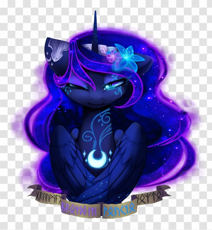 Princess Luna DeviantArt Pony The Night - Electric Blue - Summon To Transparent PNG