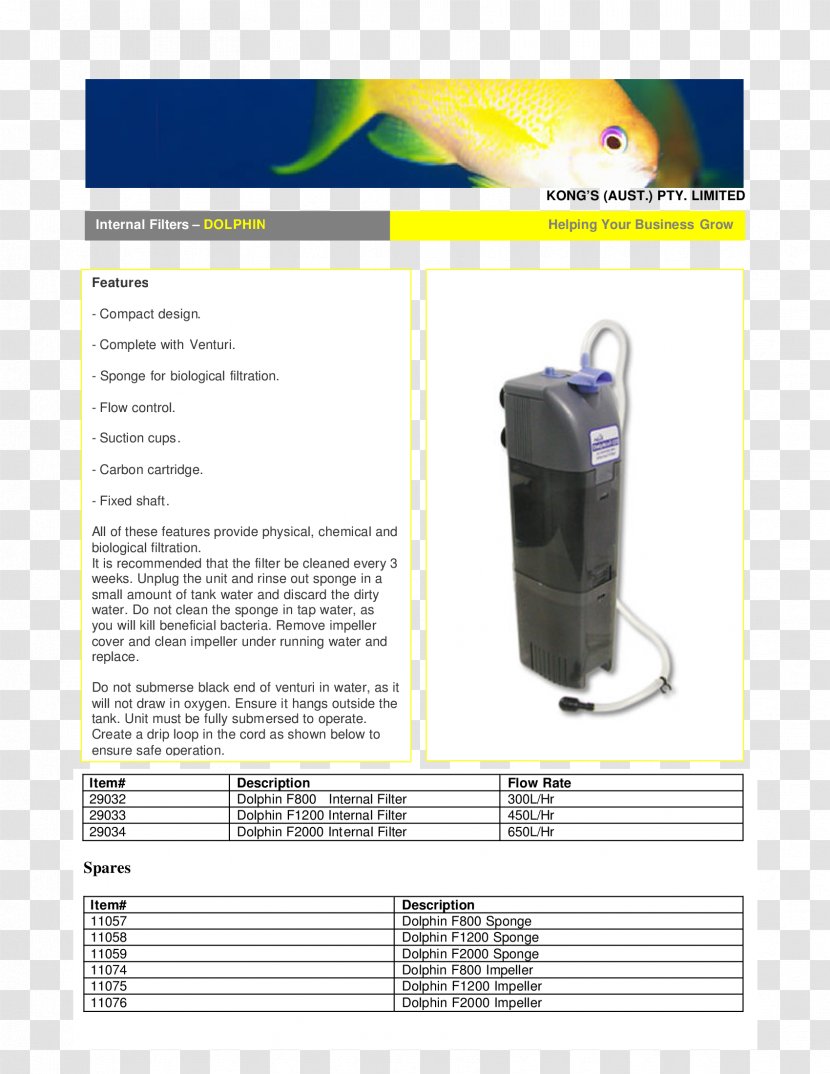Dolphin Aquarium Filters Kong's (Aust.) Pty. Limited Document .us Transparent PNG
