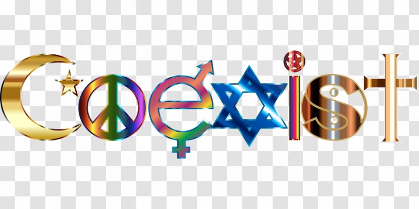 Coexist Religion Temple Religious Education Judaism - Belief - Discrimination Of Transparent PNG