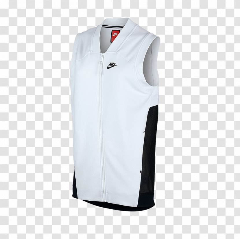 T-shirt Gilets Nike Polar Fleece Casual - Sleeve - White Vest Transparent PNG