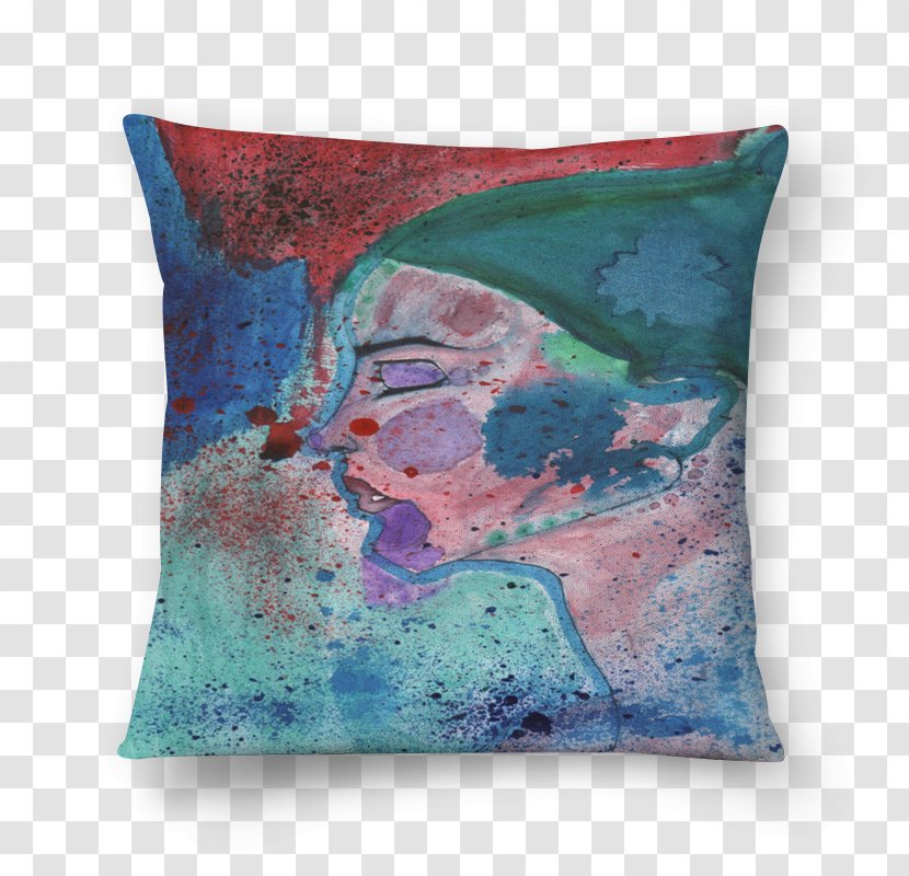 Cushion Throw Pillows Turquoise - Minimal Dj Poster Transparent PNG