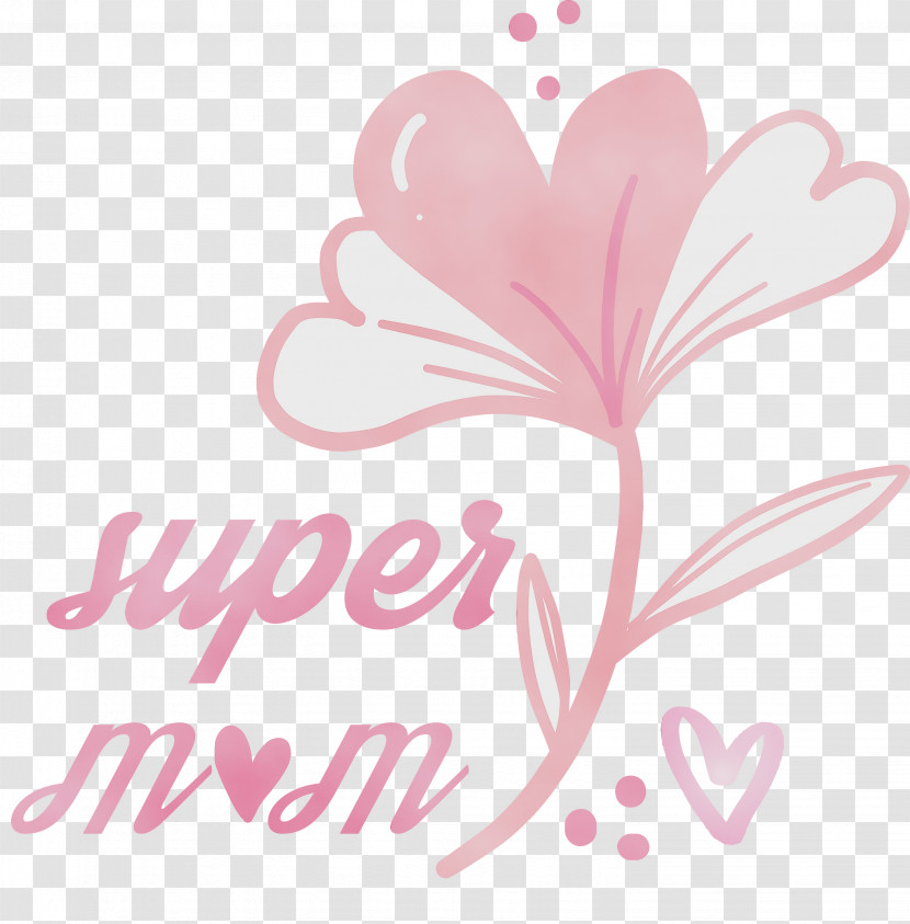 Pink Text Heart Plant Love Transparent PNG