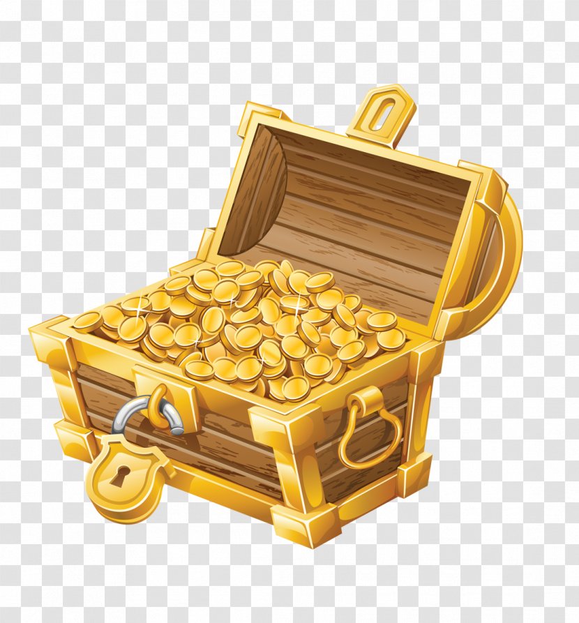 Buried Treasure Clip Art - Heart - Floating Gold,Gold Box Transparent PNG