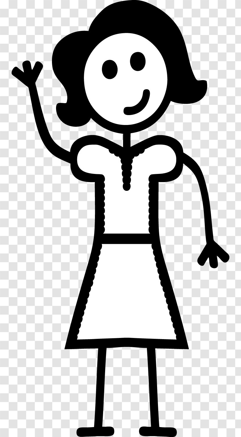 Stick Figure Woman Female Clip Art - Cartoon - Child Playing Transparent PNG