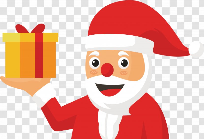 Santa Claus Gift Christmas Computer File - Happiness - With A Transparent PNG