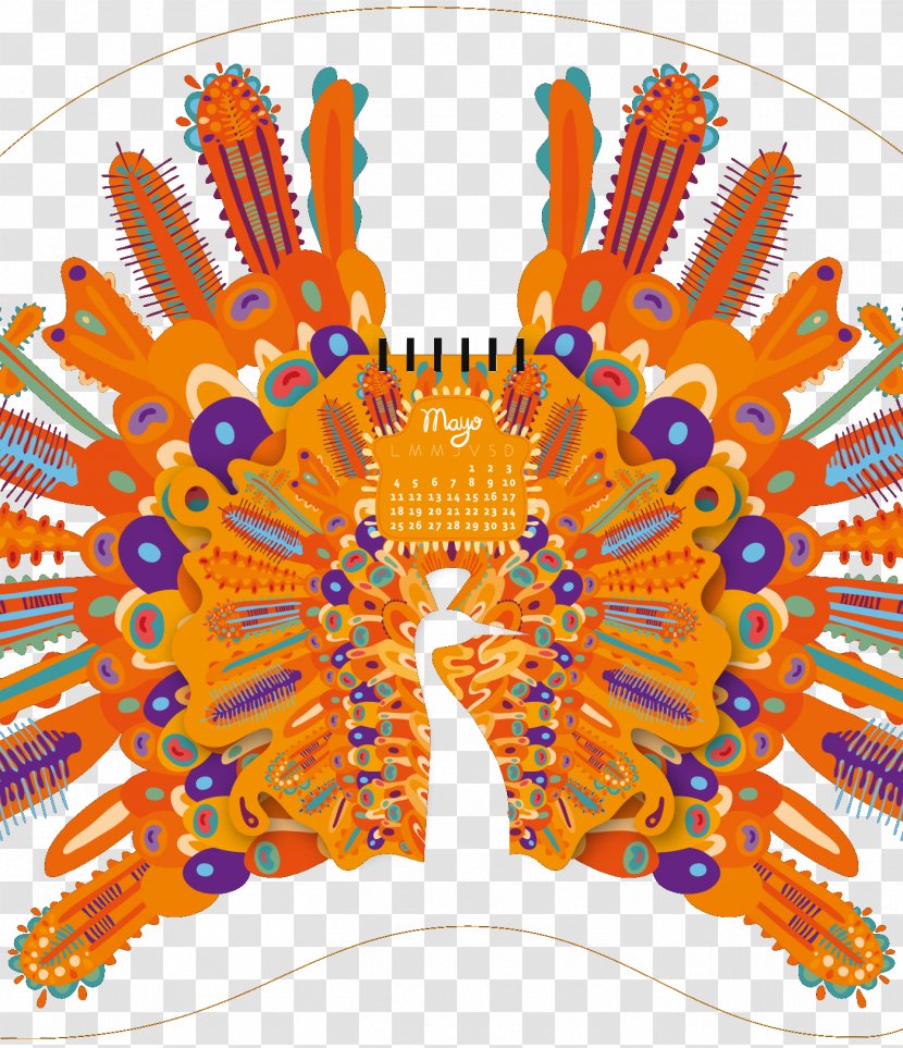 Peafowl Illustration - Peacock Pattern Transparent PNG
