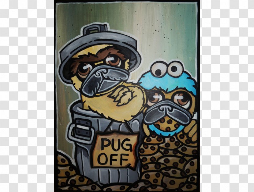 Pug Street Art Poster Graffiti Transparent PNG