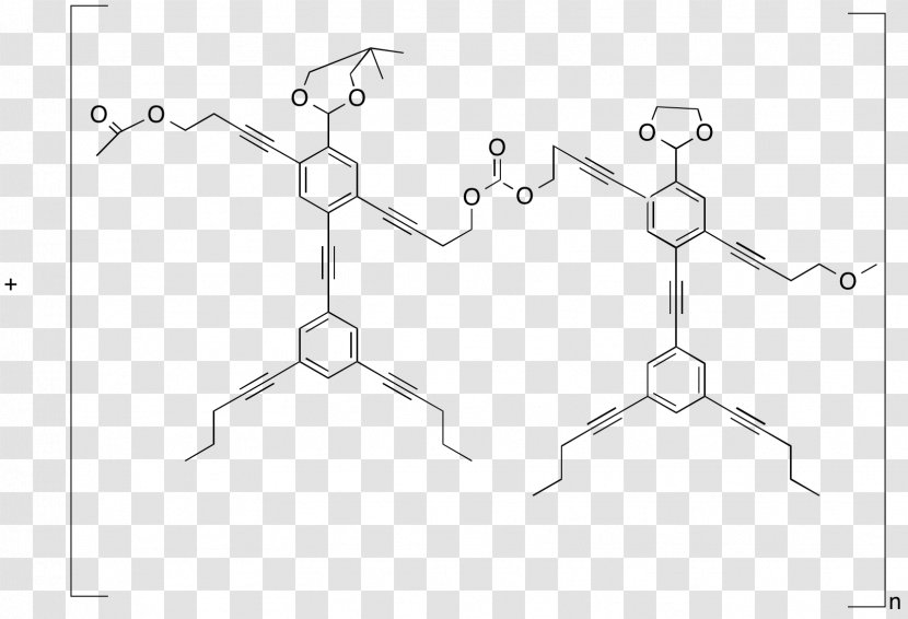 NanoPutian Phenyl Group 1-Pentyne Ethynyl Organic Chemistry - Monochrome - Structure Transparent PNG