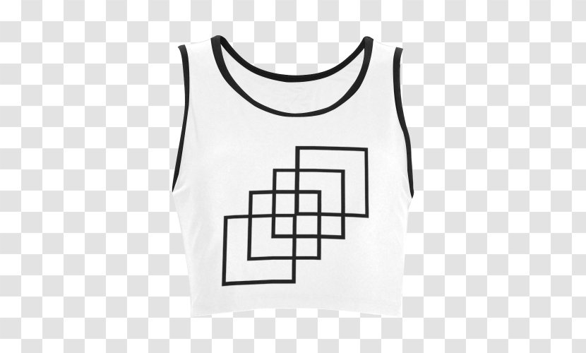 T-shirt Sleeveless Shirt Outerwear Font - Neck - Square Abstract Transparent PNG