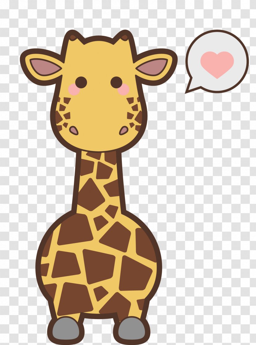 Safari Animal Kavaii Icon - Jungle - Creative Hand-painted Giraffe Transparent PNG