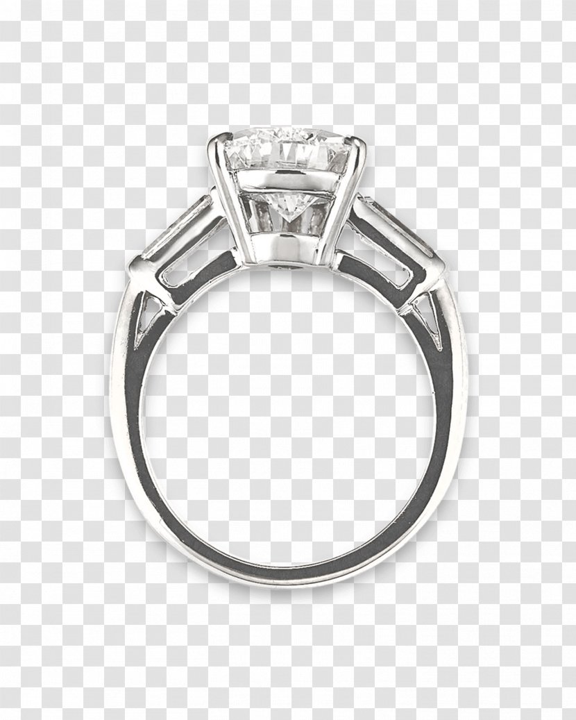 Diamond Engagement Ring Emerald Blue Nile - Metal Transparent PNG
