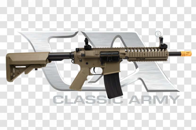 M4 Carbine Airsoft Guns Classic Army M110 Semi-Automatic Sniper System - Cartoon - Weapon Transparent PNG