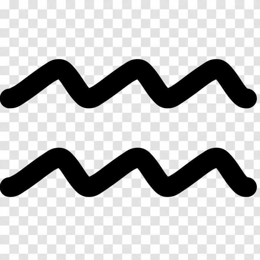 Aquarius Zodiac Symbol Astrological Sign - Text - Pointy Wavy Lines Transparent PNG