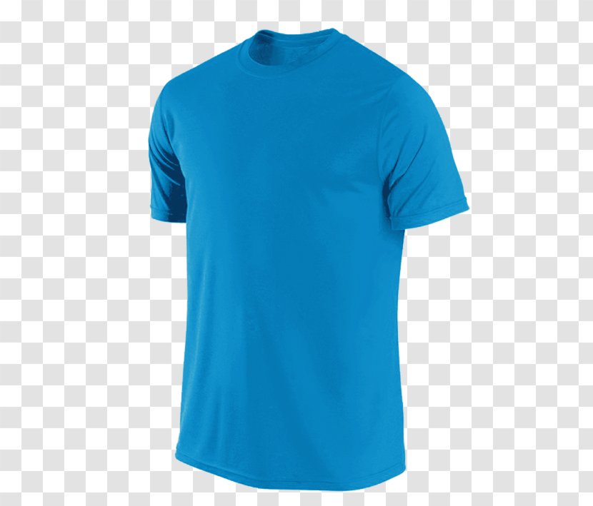 T-shirt Sleeve Clothing Crew Neck - Cobalt Blue Transparent PNG