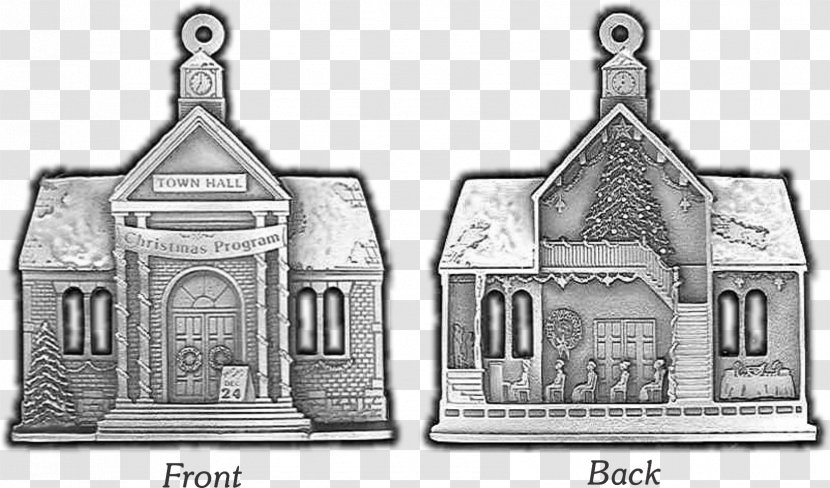 Christmas Ornament Pewter /m/02csf Architecture - Black And White Transparent PNG