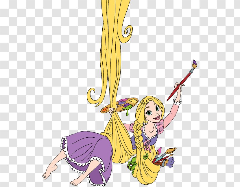 Tangled: The Video Game Rapunzel Painting Clip Art - Silhouette - PASCAL Transparent PNG