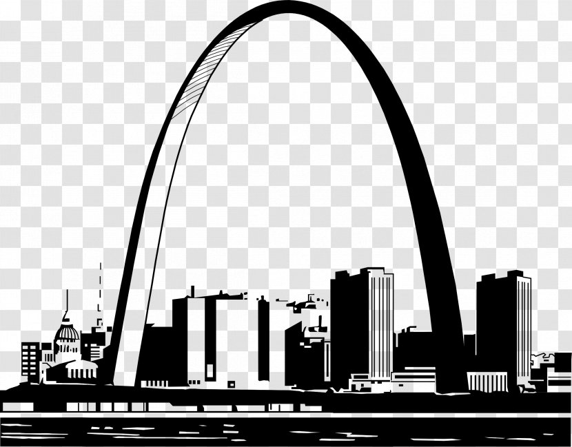 Gateway Arch YouTube Clip Art - Black And White - Youtube Transparent PNG