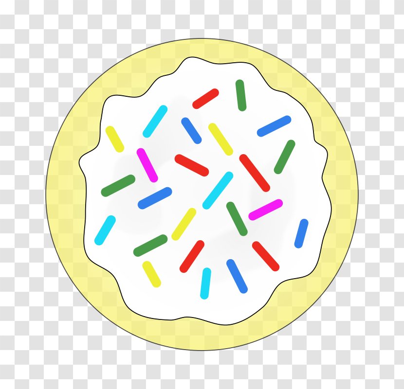 Frosting & Icing Chocolate Chip Cookie Sugar Biscuits Clip Art - Dessert - Sprinkles Transparent PNG